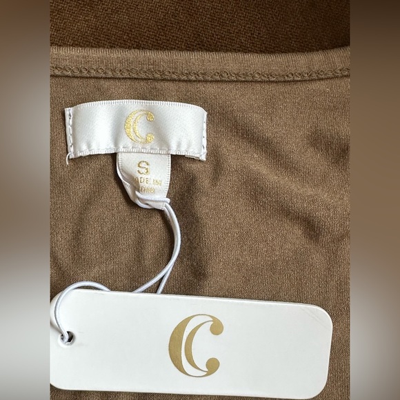 Charming Charlie NWT Olive Green Open Sleeves For Shoulders  Gold beading SZ S - Picture 8 of 12